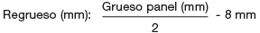 Regrueso plantilla target Regrueso plantilla target