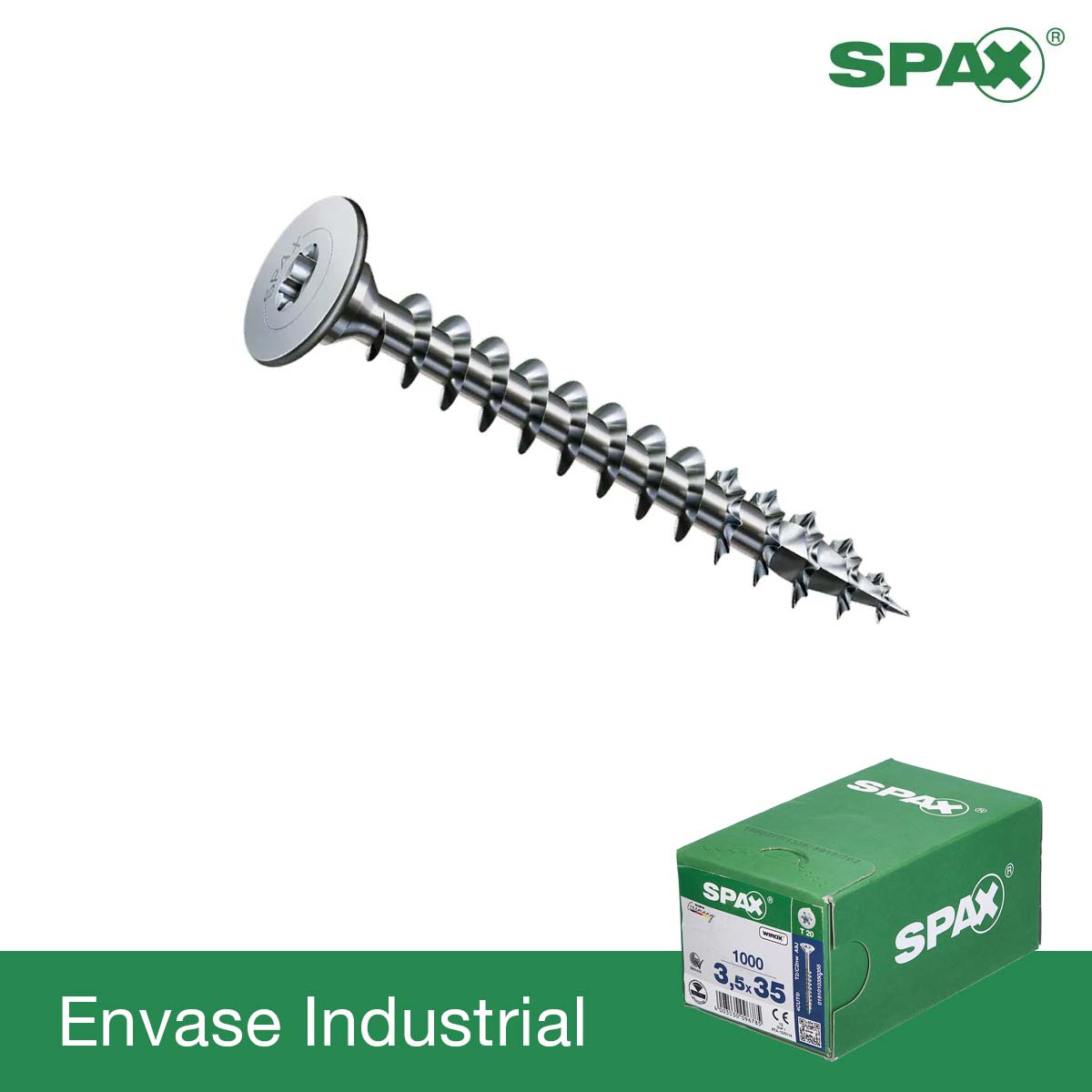 Tornillos cabeza extraplana fijación Trasera Abc Spax Cincado