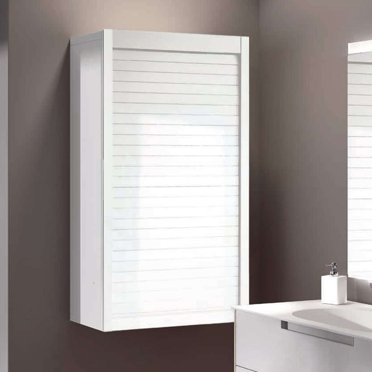 Persiana ELITE GLASS en vidrio blanco