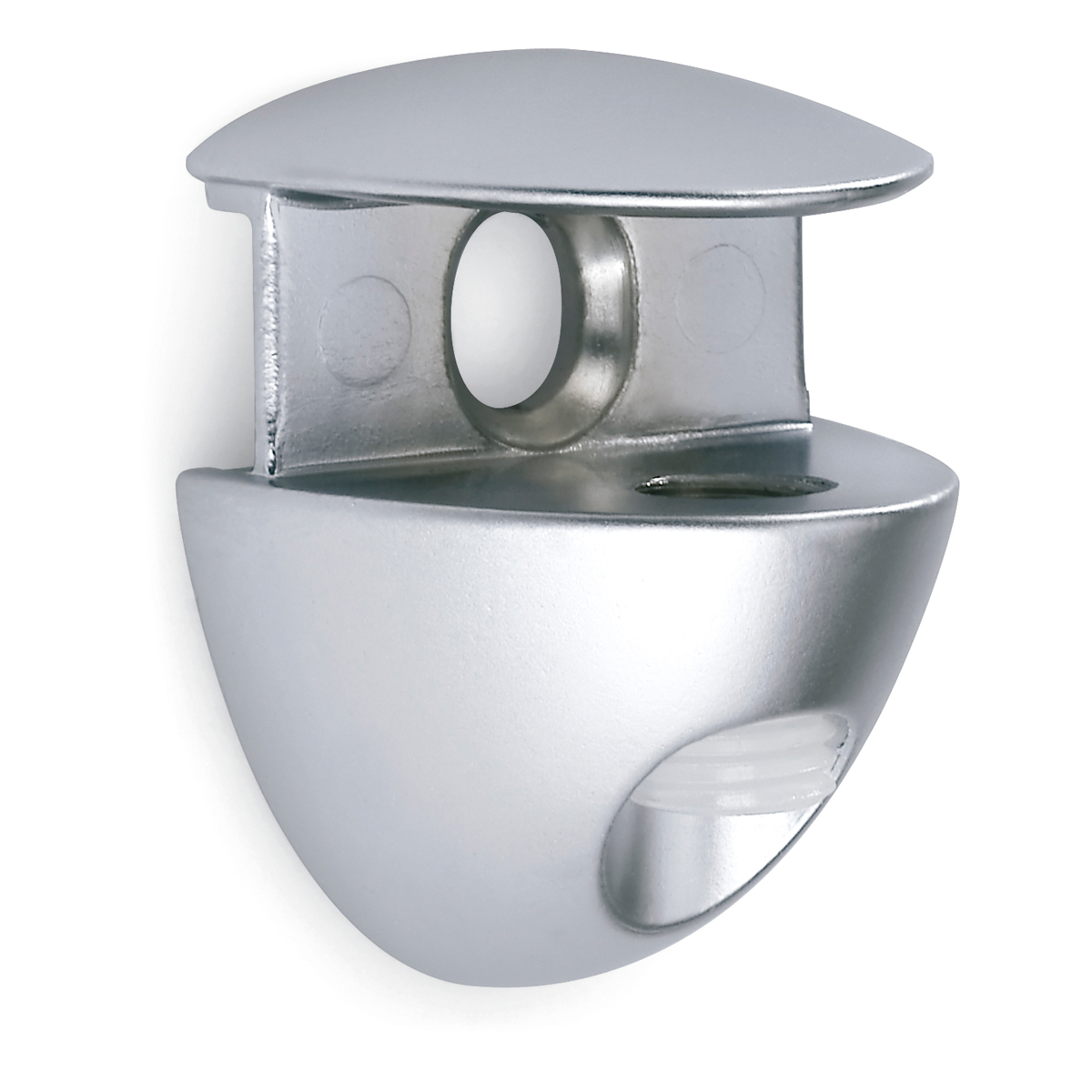 Portaestante para cristal modelo Cobrone acabado cromo mate