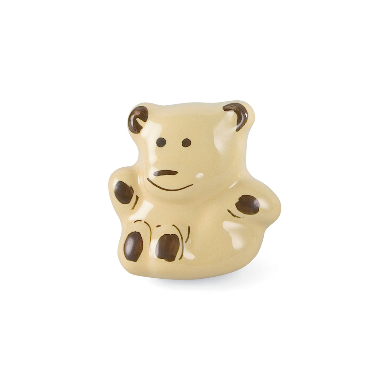 Pomos ANIMALES. Oso en acabado Beige Brillo