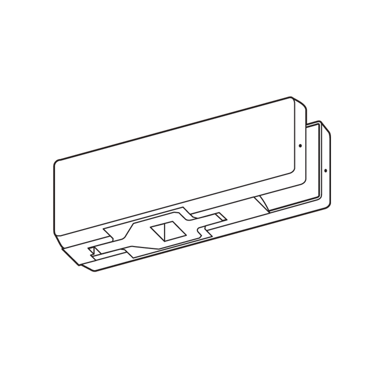 Brazo inferior centrado para puertas de cristal