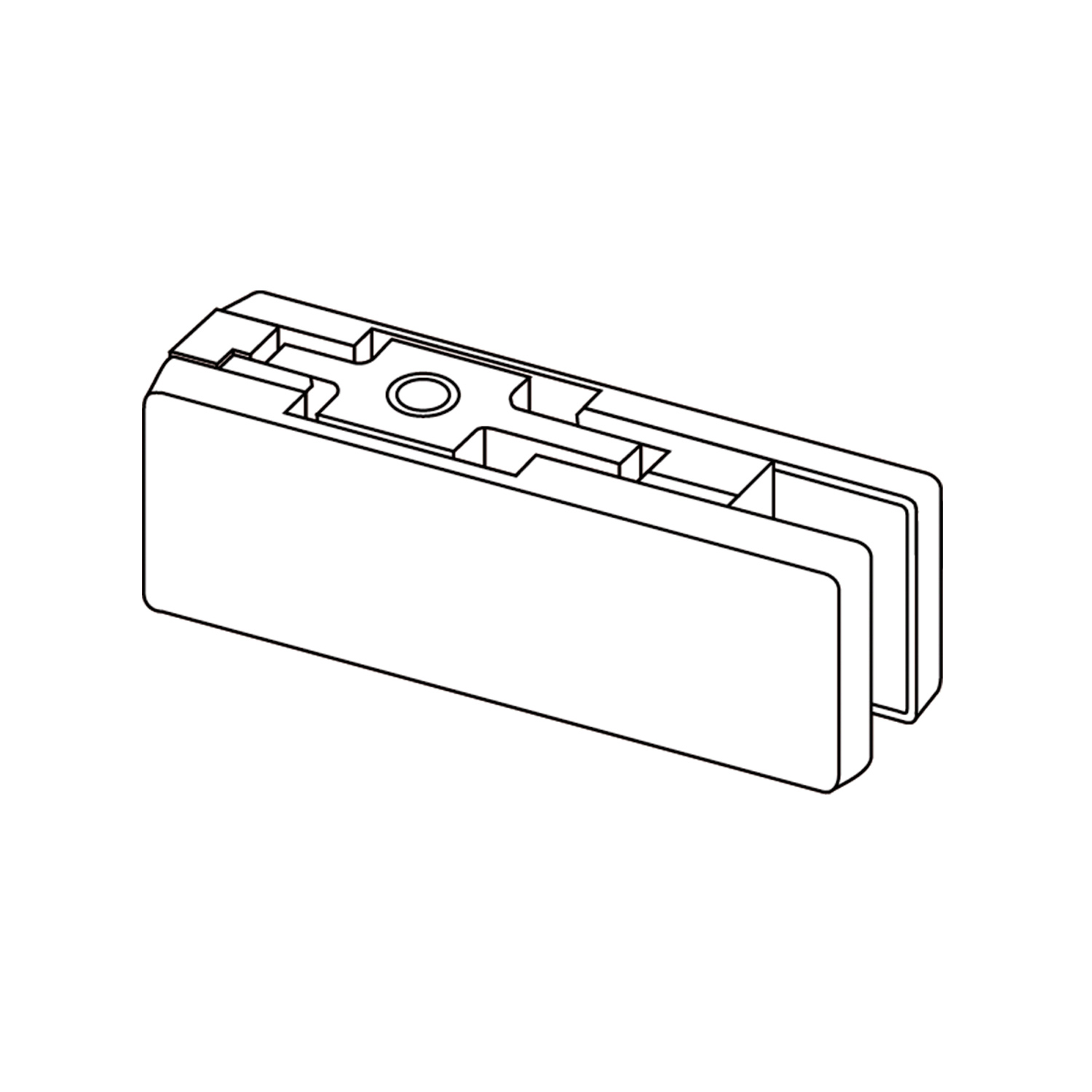 Brazo de eje centrado superior para puertas de cristal